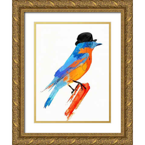 Lord Bird Gold Ornate Wood Framed Art Print with Double Matting by Farkas, Robert