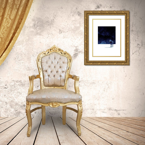 Im Going Back Gold Ornate Wood Framed Art Print with Double Matting by Farkas, Robert