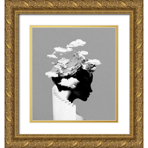 Its a Cloudy Day Gold Ornate Wood Framed Art Print with Double Matting by Farkas, Robert