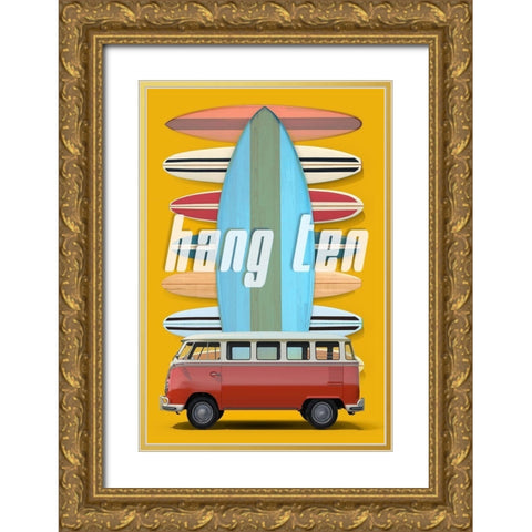 Hang Ten Gold Ornate Wood Framed Art Print with Double Matting by Fielding, Edward M.