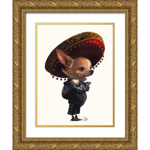 Senorita Gold Ornate Wood Framed Art Print with Double Matting by Fluharty, Thomas