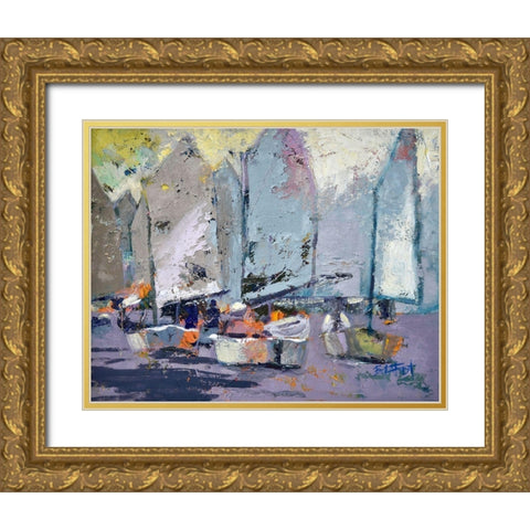 Lemon Snickety Gold Ornate Wood Framed Art Print with Double Matting by Forst, Beth A.
