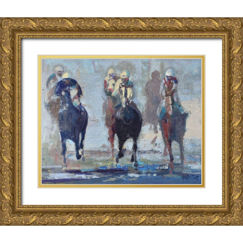Thunder Run Gold Ornate Wood Framed Art Print with Double Matting by Forst, Beth A.
