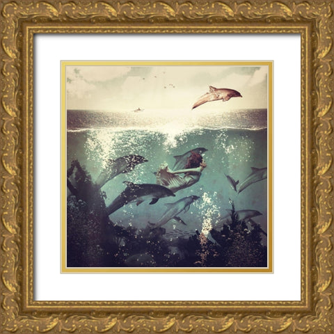 My Favorite Morning Race Gold Ornate Wood Framed Art Print with Double Matting by Flores, Paula Belle