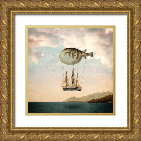 The Big Journey Gold Ornate Wood Framed Art Print with Double Matting by Flores, Paula Belle