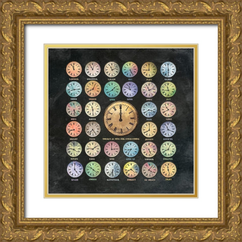 There is a Time for Everything Gold Ornate Wood Framed Art Print with Double Matting by Flores, Paula Belle