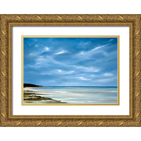 Outgoing Tide Gold Ornate Wood Framed Art Print with Double Matting by Fleury, Rick