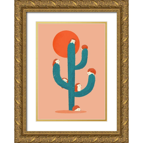 Prickly Gold Ornate Wood Framed Art Print with Double Matting by Fleck, Jay