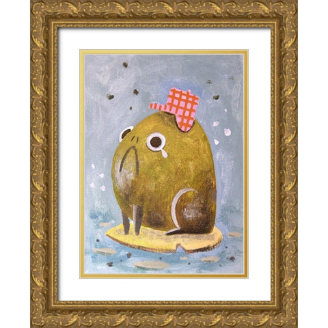 Gloomy Louie Gold Ornate Wood Framed Art Print with Double Matting by Filiuta, Robert