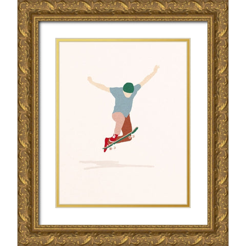 Skate Non-Comply Gold Ornate Wood Framed Art Print with Double Matting by Farkas, Robert
