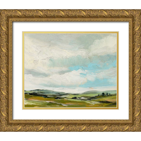 Countryside Gold Ornate Wood Framed Art Print with Double Matting by Fox, Rebecca
