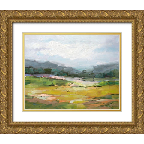 Quiet Place Gold Ornate Wood Framed Art Print with Double Matting by Fox, Rebecca