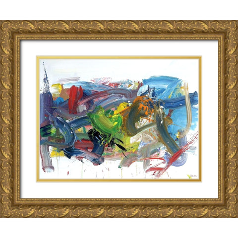 Harmony Of Nature Gold Ornate Wood Framed Art Print with Double Matting by Fai, Fong