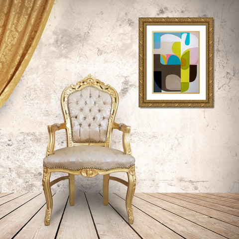 Tangled Sky and Garden Gold Ornate Wood Framed Art Print with Double Matting by Griese, Marion