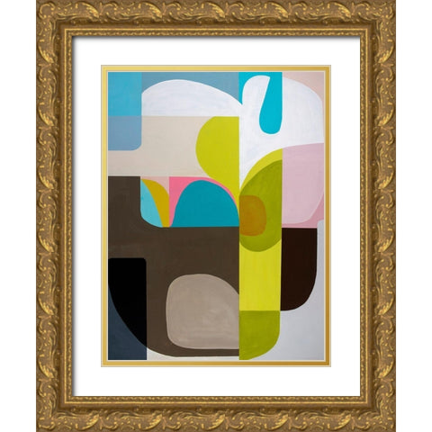 Tangled Sky and Garden Gold Ornate Wood Framed Art Print with Double Matting by Griese, Marion