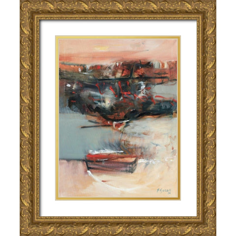 Voyage No. 1 Gold Ornate Wood Framed Art Print with Double Matting by Gocan, Simona