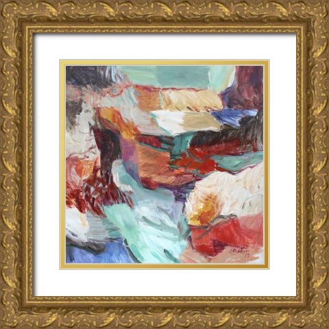 Mountain Lake Gold Ornate Wood Framed Art Print with Double Matting by Gocan, Simona