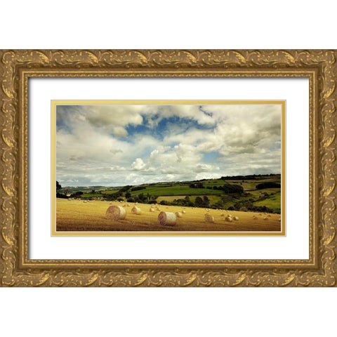 Summer Time Gold Ornate Wood Framed Art Print with Double Matting by Goncalves, Adelino