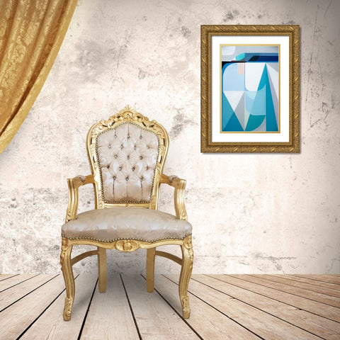 Frozen Shores Gold Ornate Wood Framed Art Print with Double Matting by Griese, Marion