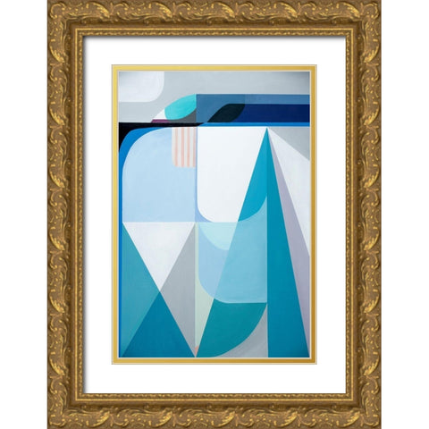 Frozen Shores Gold Ornate Wood Framed Art Print with Double Matting by Griese, Marion