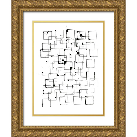Building Blocks Gold Ornate Wood Framed Art Print with Double Matting by Greenberg, Ilana