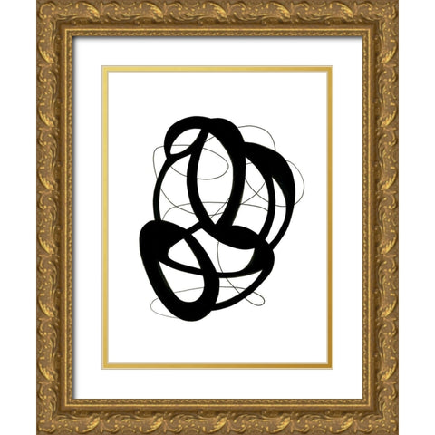 Continuum Gold Ornate Wood Framed Art Print with Double Matting by Greenberg, Ilana