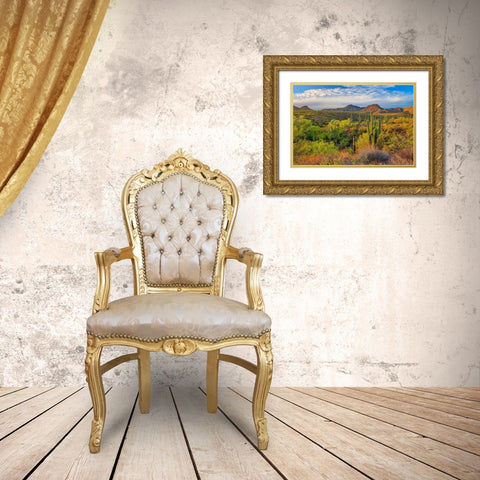 Jewel Evening Gold Ornate Wood Framed Art Print with Double Matting by Gavrilis, John