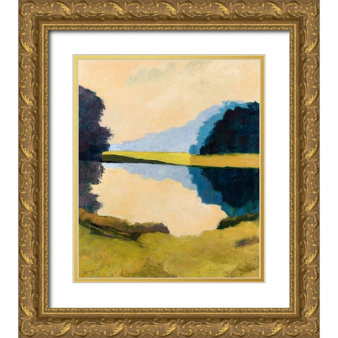 Local Reflections Gold Ornate Wood Framed Art Print with Double Matting by Gordon, Toby