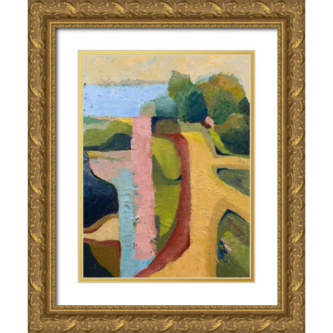 Sandy Hill Farm Gold Ornate Wood Framed Art Print with Double Matting by Gordon, Toby
