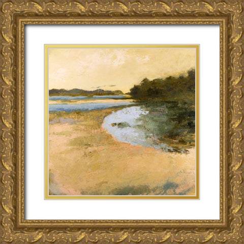 Brave Boat Harbor Gold Ornate Wood Framed Art Print with Double Matting by Gordon, Toby