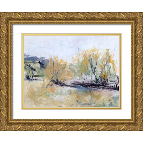 Fairlie Road Gold Ornate Wood Framed Art Print with Double Matting by Gordon, Ann