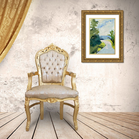 Rounding The Bend Gold Ornate Wood Framed Art Print with Double Matting by Gordon, Toby
