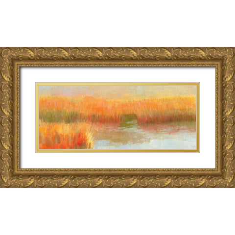 Salt Marsh Light Gold Ornate Wood Framed Art Print with Double Matting by Gould, Laura Graham