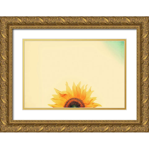 Sunflower Sunrise Gold Ornate Wood Framed Art Print with Double Matting by Grippo-Pike, Carrie Ann