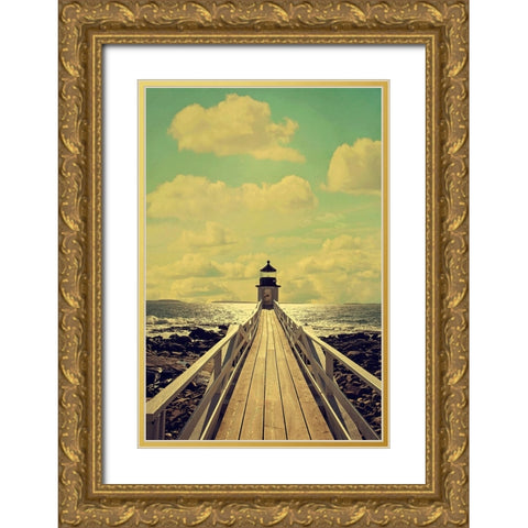 The Lighthouse Gold Ornate Wood Framed Art Print with Double Matting by Grippo-Pike, Carrie Ann