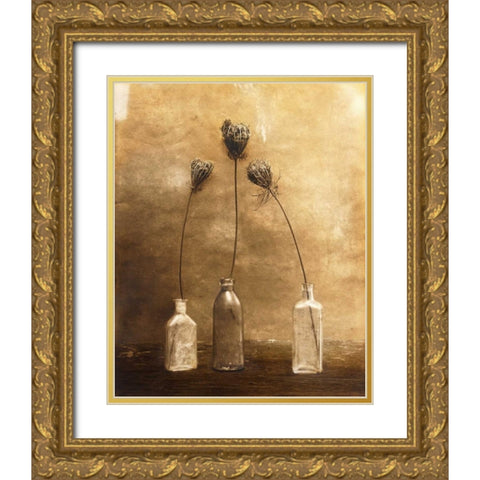 Three Views Gold Ornate Wood Framed Art Print with Double Matting by Gauthier, Jan