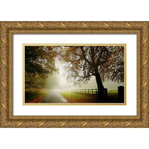 The Fog Gold Ornate Wood Framed Art Print with Double Matting by Goncalves, Adelino