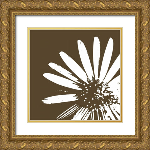 Graphic Flower 2 Gold Ornate Wood Framed Art Print with Double Matting by GraphINC