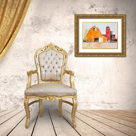 Barn No. 3 Gold Ornate Wood Framed Art Print with Double Matting by Grant, Anthony