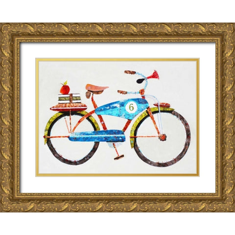 Bike No. 6 Gold Ornate Wood Framed Art Print with Double Matting by Grant, Anthony