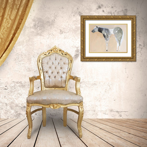 Horse No. 25 Gold Ornate Wood Framed Art Print with Double Matting by Grant, Anthony