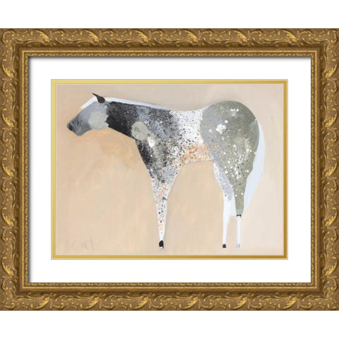Horse No. 25 Gold Ornate Wood Framed Art Print with Double Matting by Grant, Anthony
