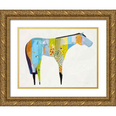 Horse No. 27 Gold Ornate Wood Framed Art Print with Double Matting by Grant, Anthony