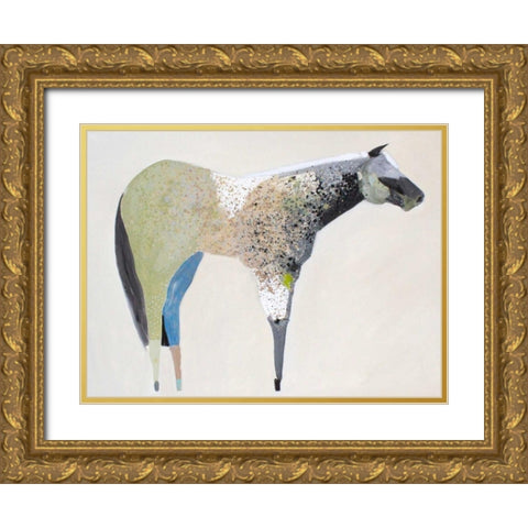 Horse No. 33 Gold Ornate Wood Framed Art Print with Double Matting by Grant, Anthony