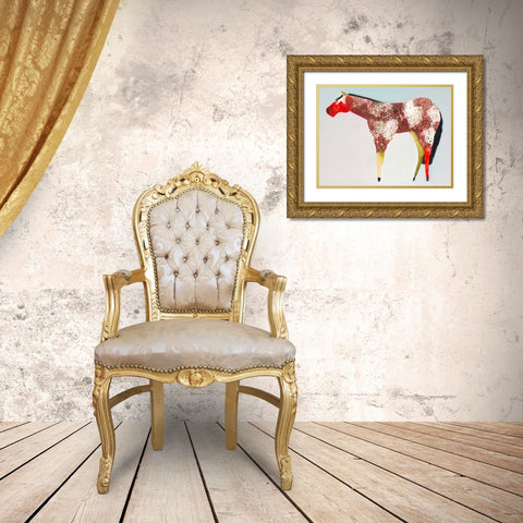 Horse No. 39 Gold Ornate Wood Framed Art Print with Double Matting by Grant, Anthony