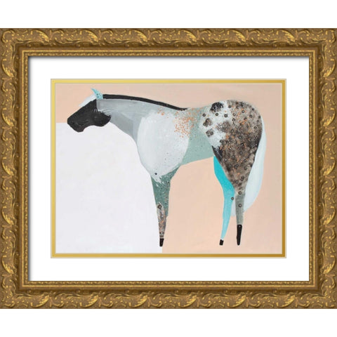 Horse No. 65 Gold Ornate Wood Framed Art Print with Double Matting by Grant, Anthony