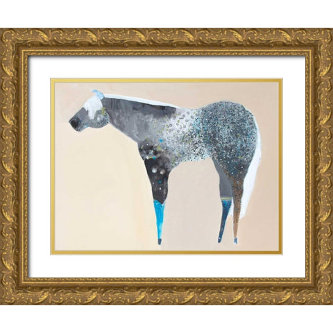 Horse No. 66 Gold Ornate Wood Framed Art Print with Double Matting by Grant, Anthony