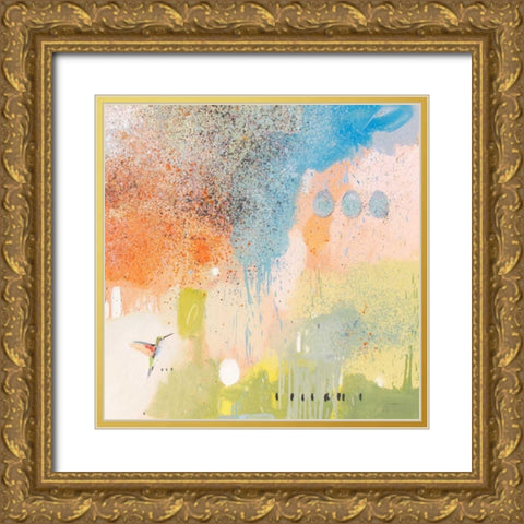 Hummingbird at Home 1 Gold Ornate Wood Framed Art Print with Double Matting by Grant, Anthony