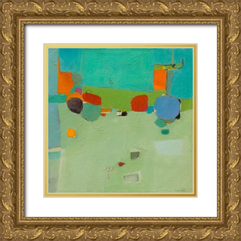 A Skip and a Roll Gold Ornate Wood Framed Art Print with Double Matting by Gaziano, Dorothy
