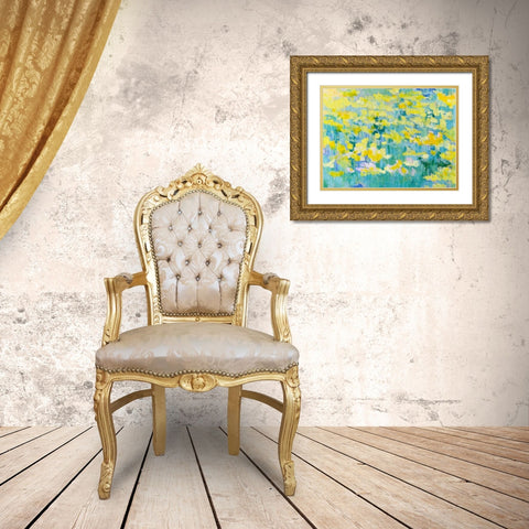 And They Were All Yellow Gold Ornate Wood Framed Art Print with Double Matting by Gonda, Tamara
